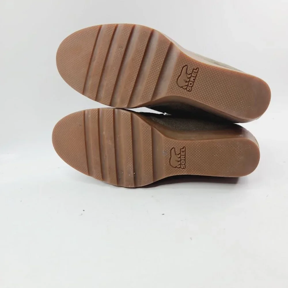 Sorel Women's Khaki Toronto Suede NL2115-245 Wedge‎ Ankle Bootie Size 7.5
